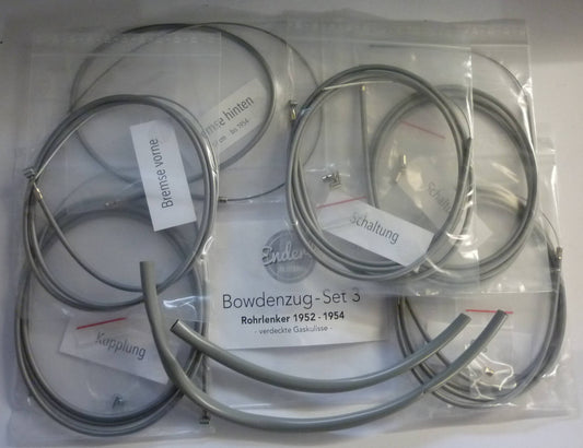 Seilzugsatz, Rohrlenker, PTFE, grau, ENDERLE SOLUTIONS, Vespa 125 / 150 1952 > 1954