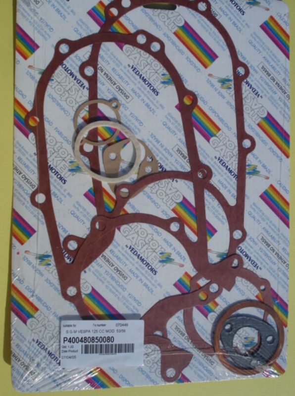 Gasket kit, Vespa 125, 1953 > 19 56