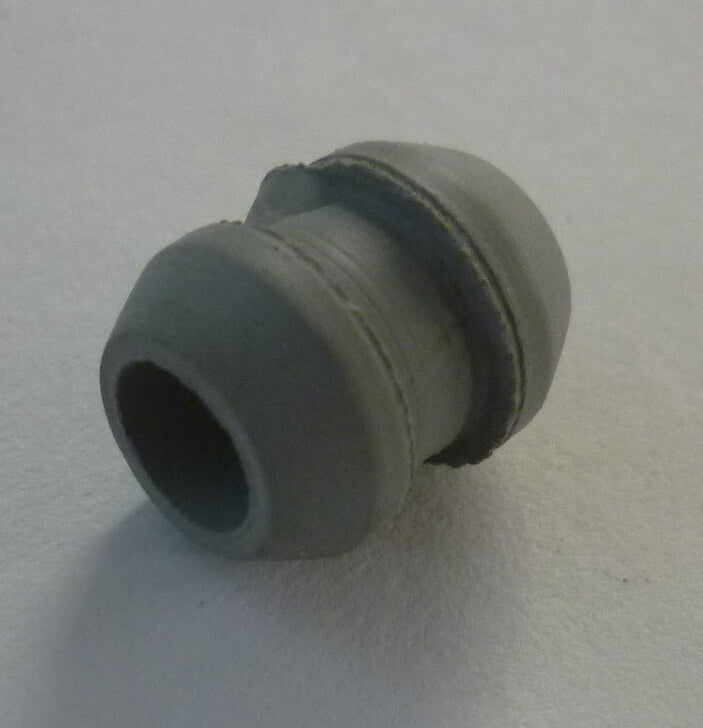 Durchführung, Lampenkabel / Gasseil, grau, Vespa VL 1 > 3 / GS 150