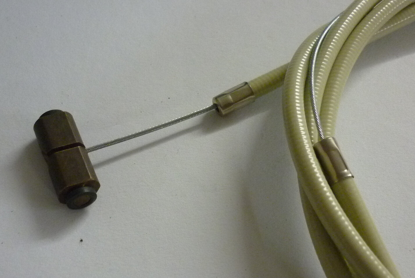 Seilzugsatz, Rohrlenker, beige, ENDERLE SOLUTIONS, ACMA Vespa 125 / 150 1955 > 1958