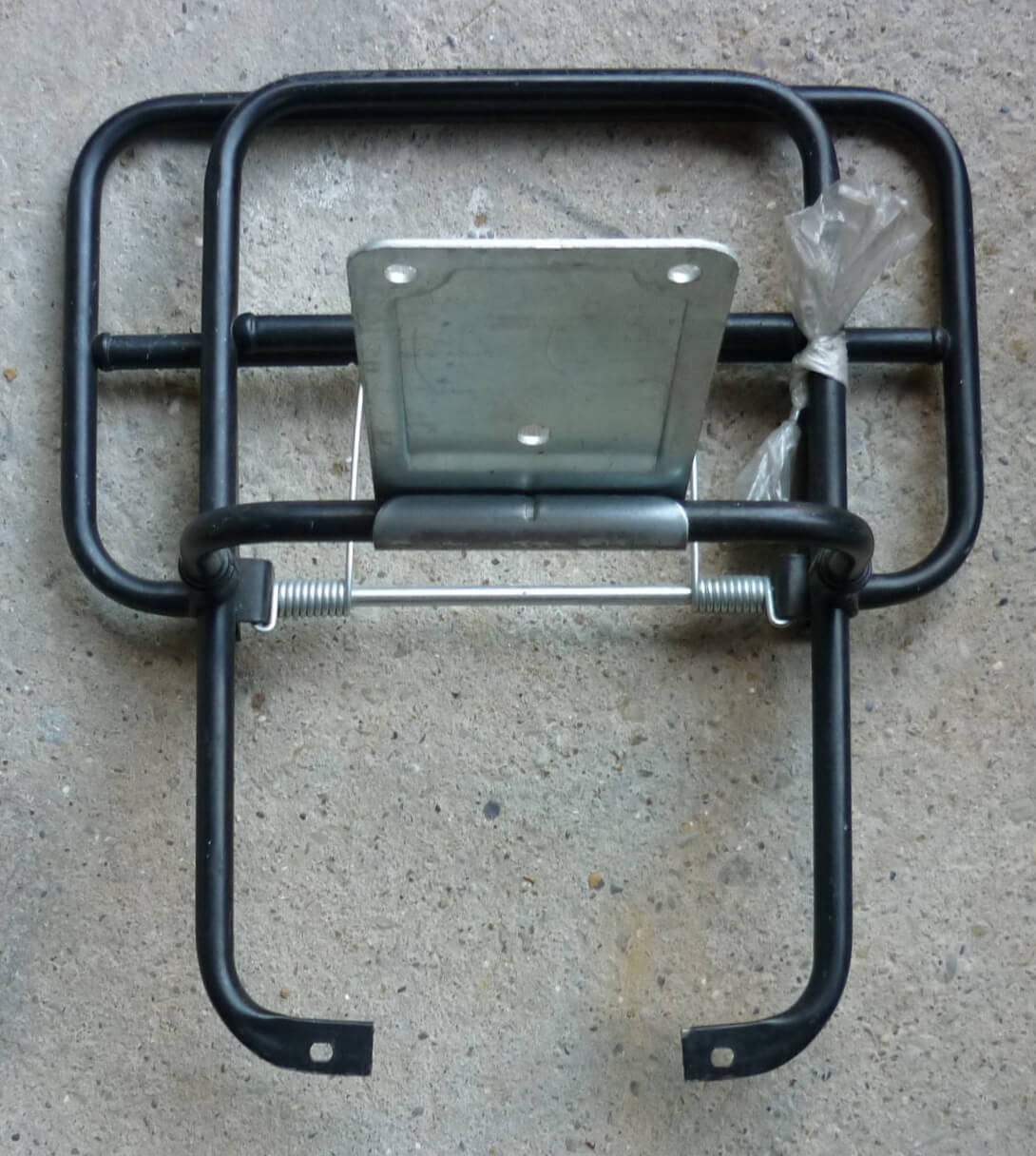 Rear carrier, FABRI, black, Vespa PX 80 / 125 / 150 / 200, NOS