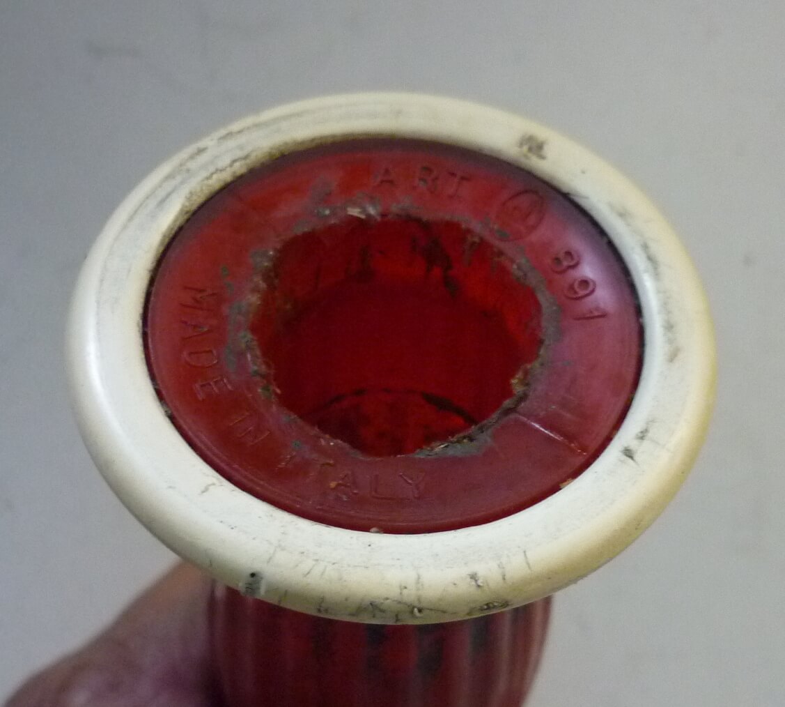 Ballongriff, rot-weiss, Ø 22 mm, NOS