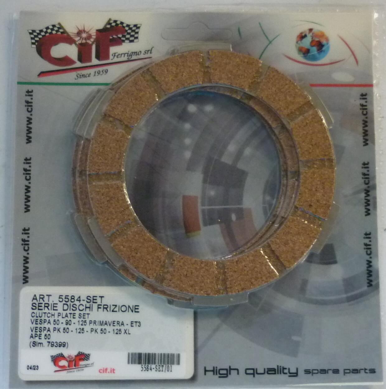 Kupplungsbeläge, CIF, Vespa 50 / 90 / 125 - PV - ET3 - PK