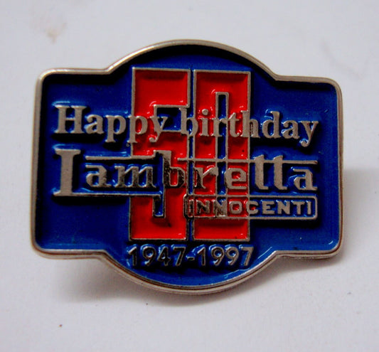 Pin, 50 Jahre Lambretta, blau