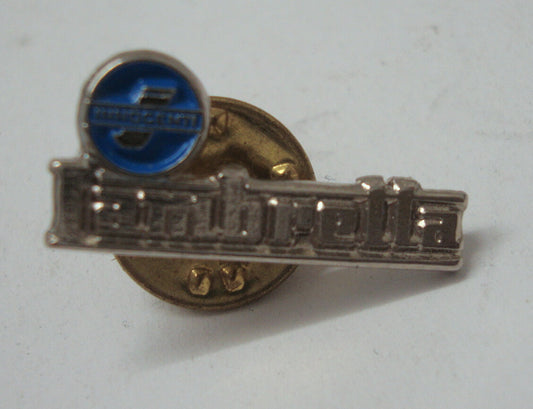 Pin, Lambretta, silber-blau