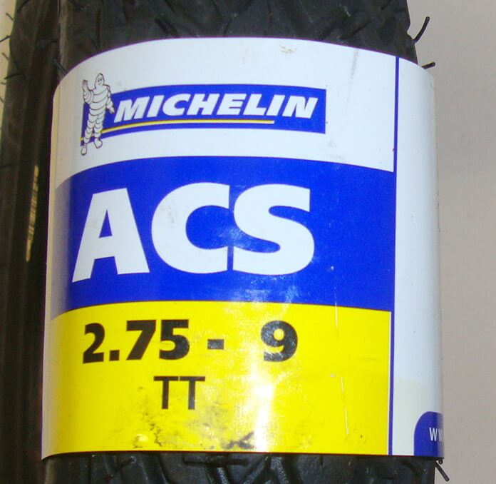 Tire, MICHELIN ACS, Classic, 2.75 x 9, 35 J TT