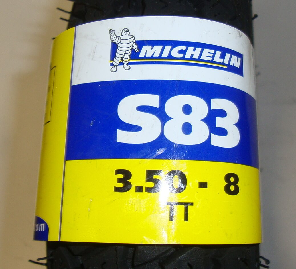 Tire, MICHELIN S83, Classic, 3.50 x 8, 46 J TT