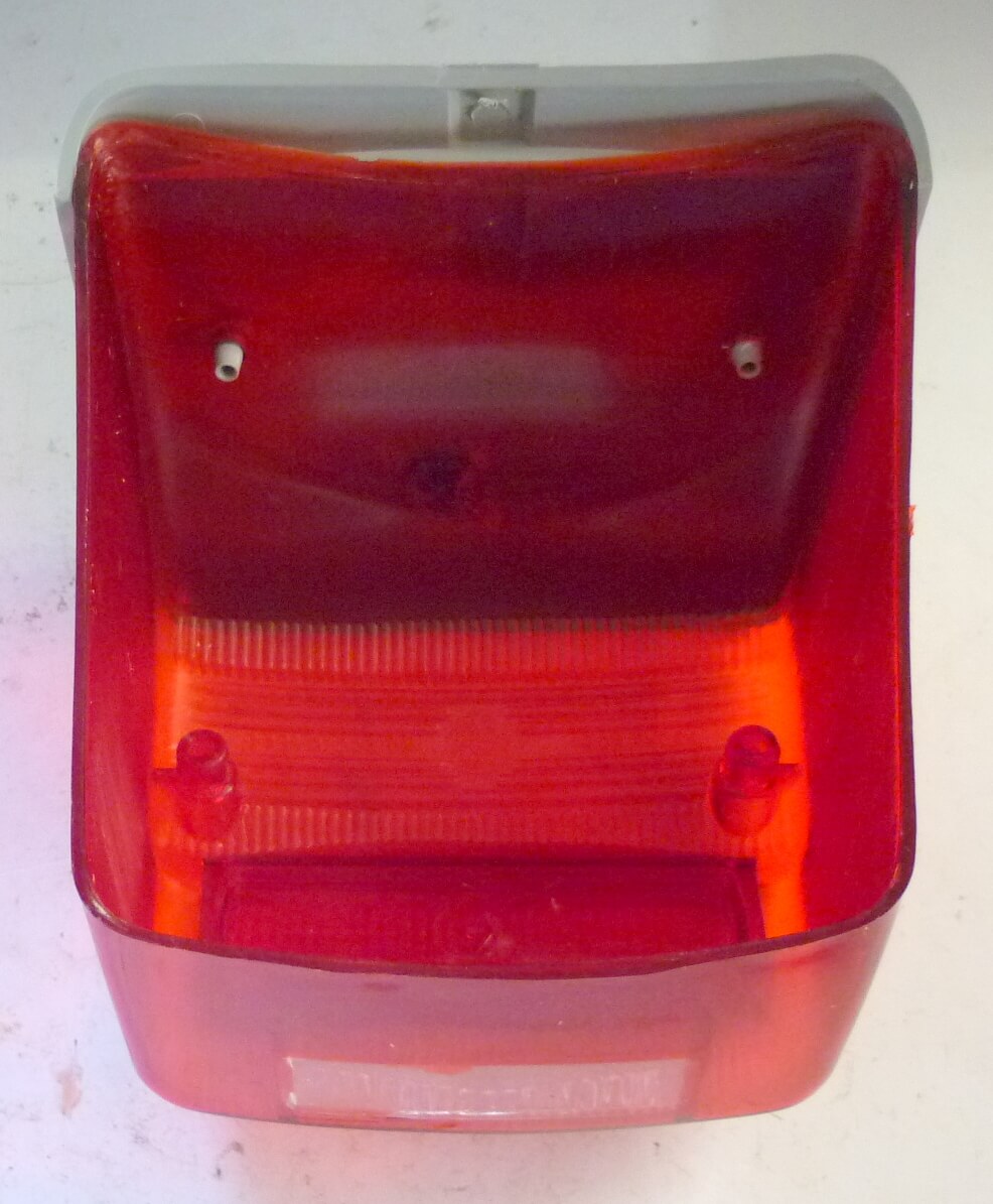 Taillight glass, BOSATTA, Vespa, 50 Special / GTR / TS / Sprint / 180 - 200 Rally, grey