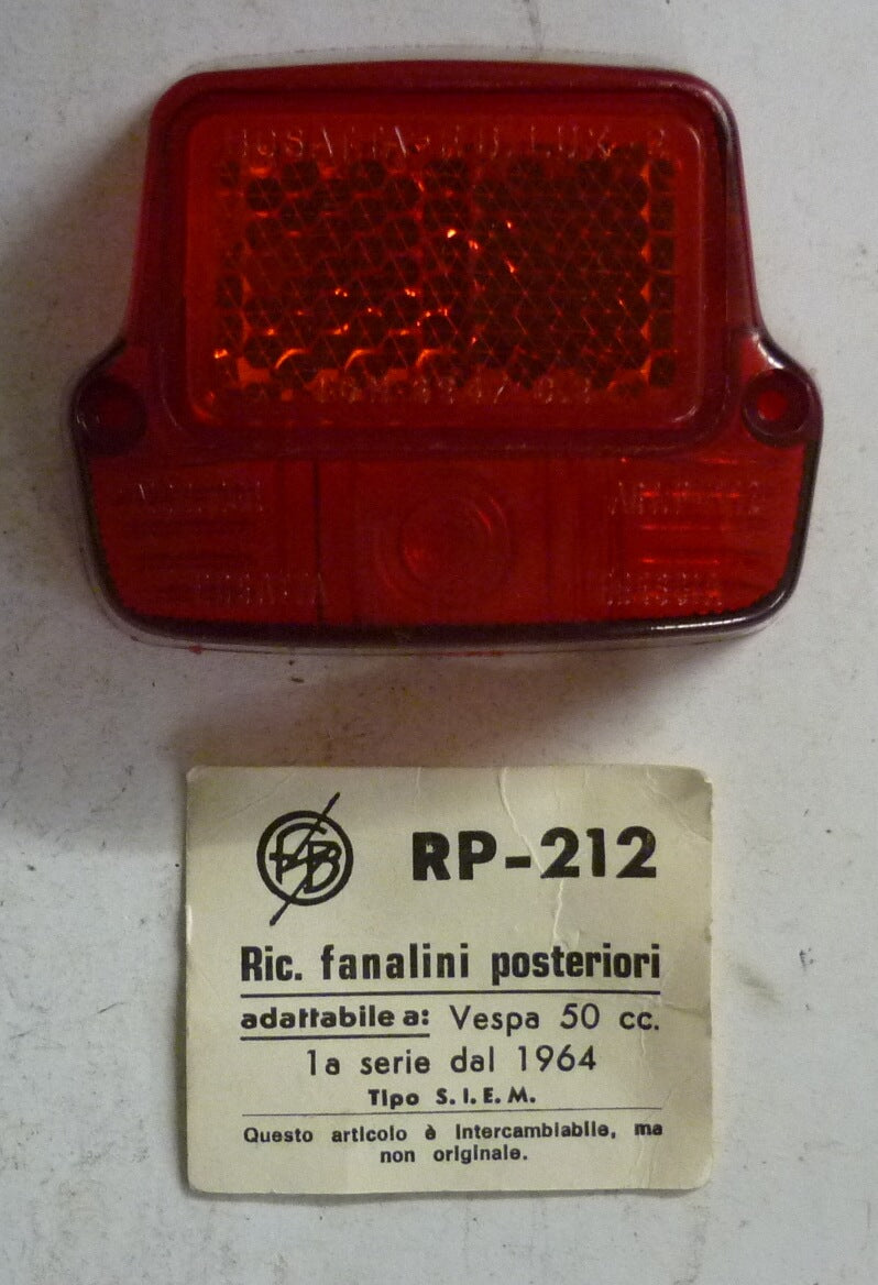 Taillight glass, BOSATTA, Vespa 50, 1.Serie