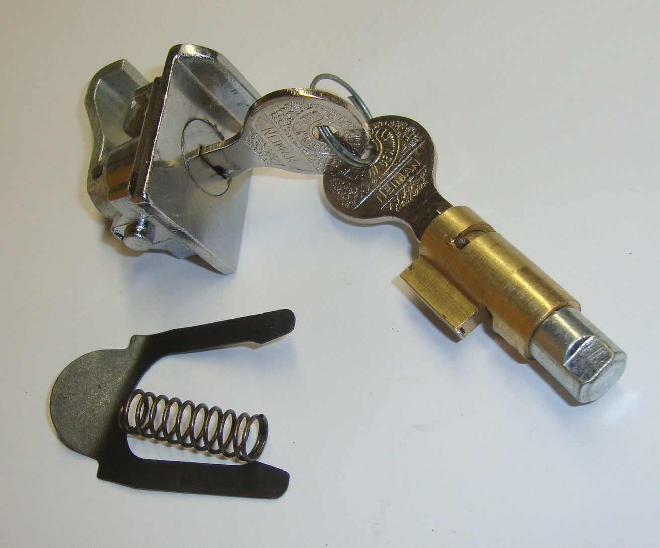 Lock for glove compartment, side cover, tool compartment + steering lock 4mm, NEIMANN, Vespa 50 / 90 / 125 / 150 / 160 / 180 / 200