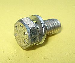 Schraube / Federring für Klemmplatte Tachowelle, Vespa 50 / 90 / 125 PV - ET3 - PK