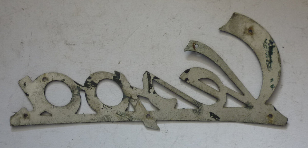 Scritta con fori, corsivo, cromata, Vespa 98 / 125 / 150