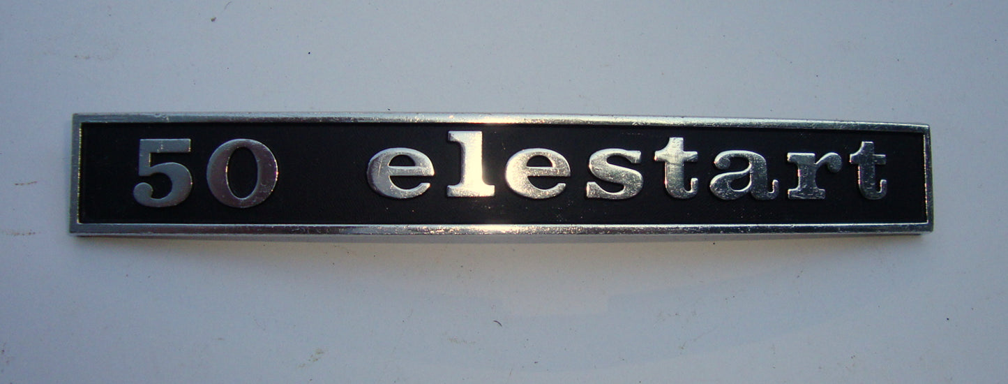Schriftzug, Heck, hinten, "50 elestart", NOS