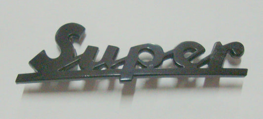 Name plate, dark blue, "Super"