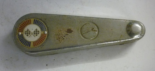 Schwingenabdeckung, Stahl verchromt,  patina, ULMA, Vespa 125 / 150, Gebraucht