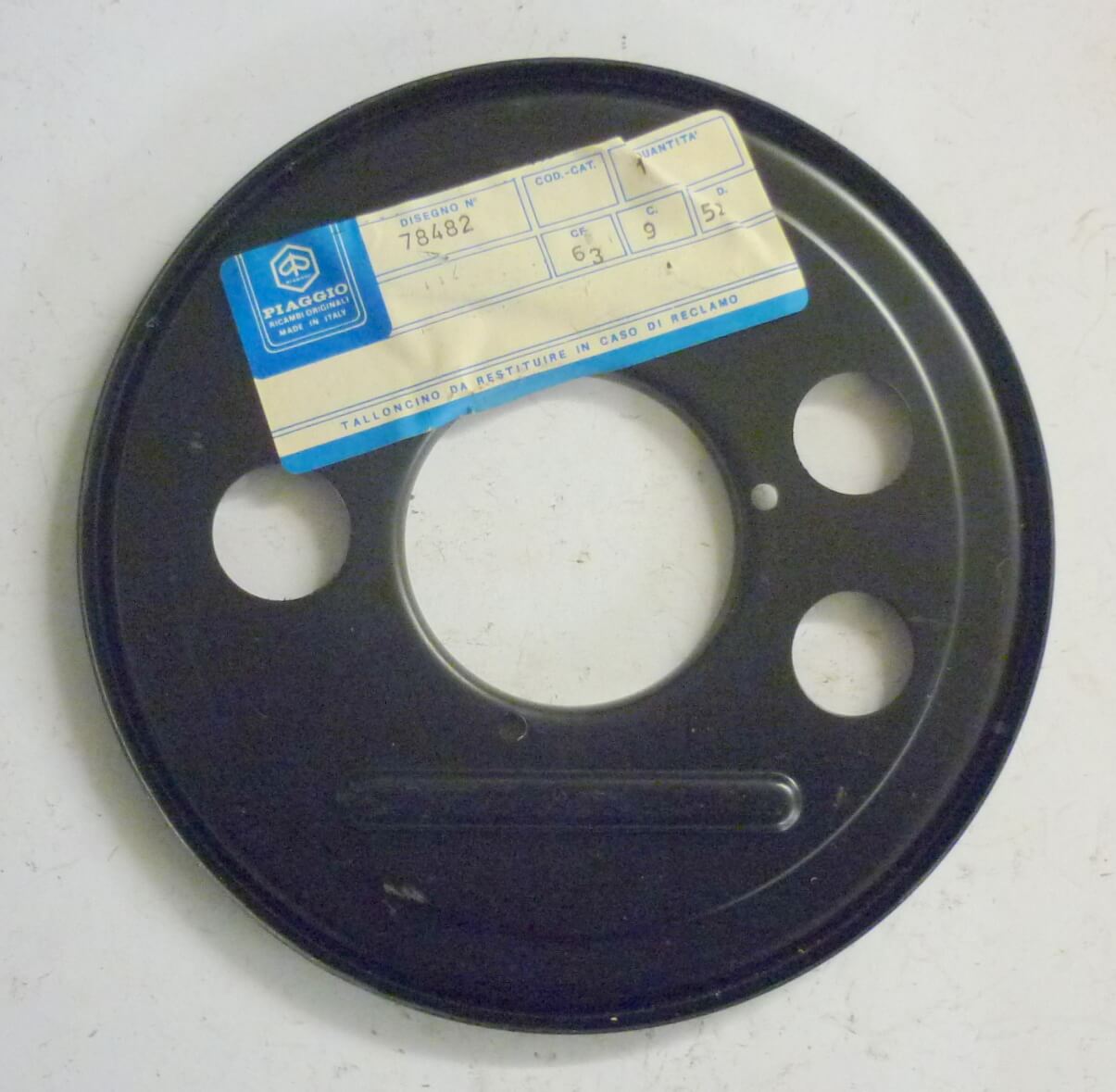 Staubschutzblech, Hinten, 10", 2 Bolzen, Vespa 125 / 150 / 200, NOS