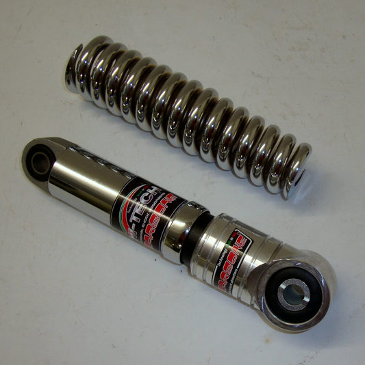 Front shockabsorber, short spring, CARBONE, hitech, Vespa 125 / 150 /180 / 200