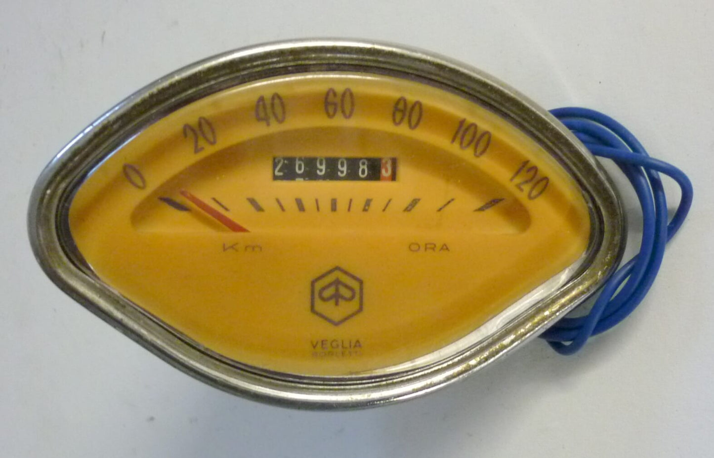Tachometer, VEGLIA Borletti, neues Logo, überholt, > 120 km/h, 26998 km, Vespa 150 GT / Sprint