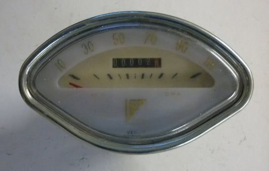 Tachometer, VEGLIA Borletti, altes Logo, überholt, > 110 km/h, 00002 km, Vespa 150 VBA / VBB / GL / GT / Sprint / Super Sport 180