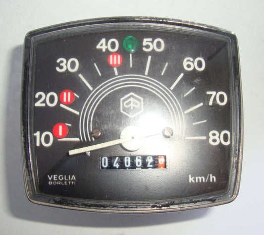 Tachometer, > 80 km/h, VEGLIA, Ape 50, Gebraucht