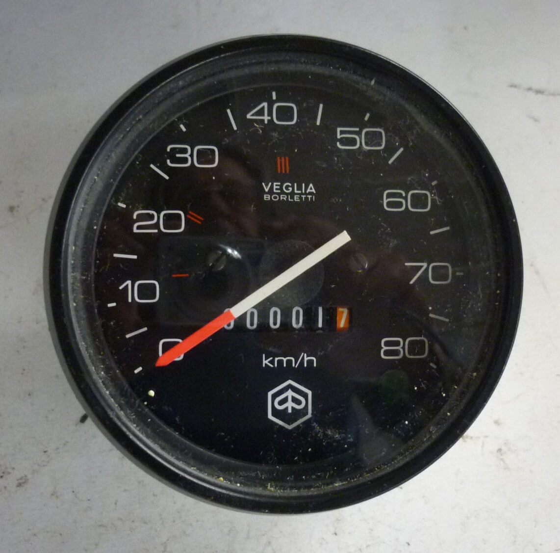 Tachometer, > 80  km/h, 00001 km, Ape Calessino Diesel