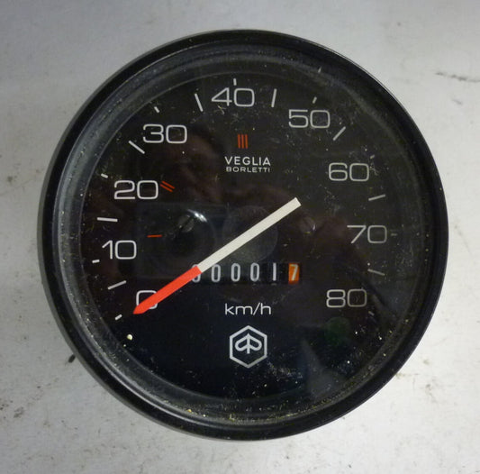 Tachometer, > 80  km/h, 00001 km, Ape Calessino Diesel