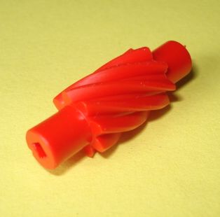 Speedometer drive pinion, Z 8, 2,7 mm, red, Vespa 50 / 90 / 100 / 125 PV - ET3 / PK, red
