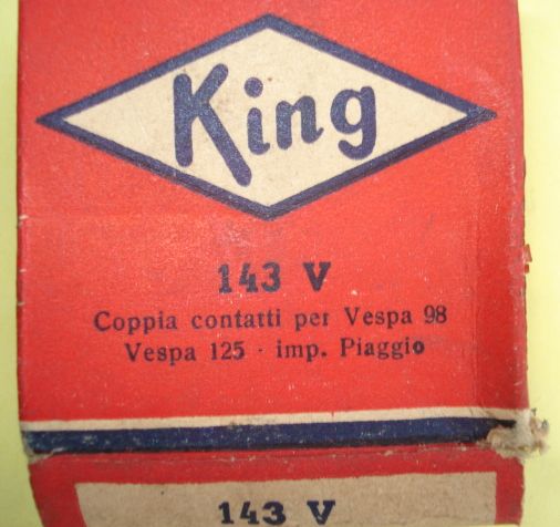 Unterbrecher, KING, Vespa 125 -150 / Ape 150 > 1953, NOS