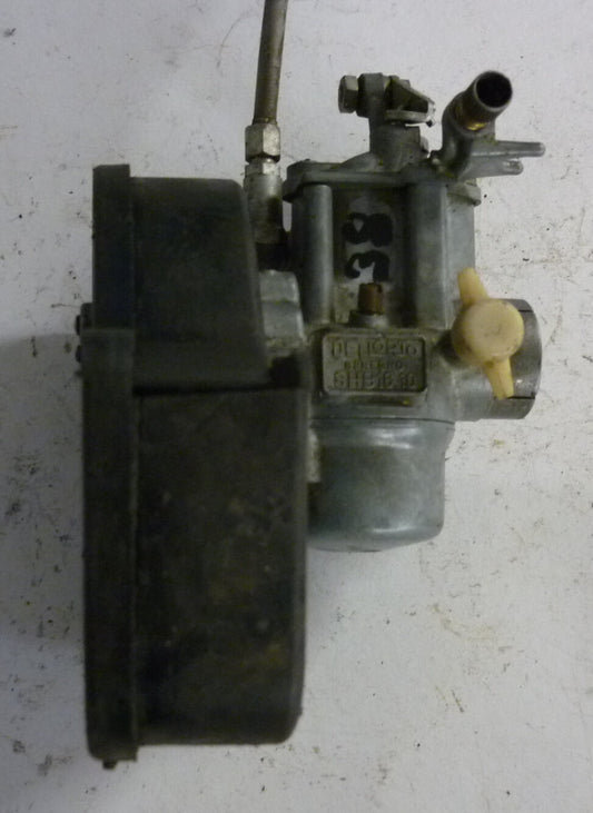 Carburettor 10 with air cleaner, DELL'ORTO, SHB 16.10, flat slider, Vespa 50 /​ N /​L /​ R /​ Special