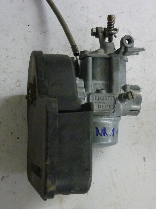 Carburettor 1 with air cleaner, DELL'ORTO, SHB 16.16, flat slider, Vespa 50 /​ N /​L /​ R /​ Special