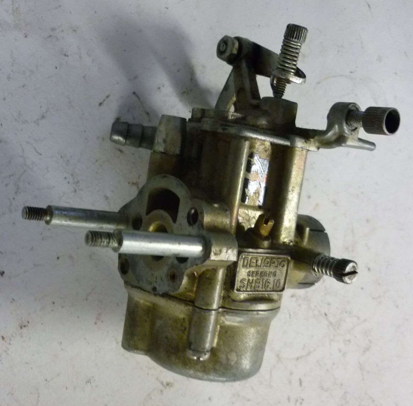 Carburettor 4, DELL'ORTO, SHB 16.10, flat slider, Vespa 50 /​ N /​L /​ R /​ Special