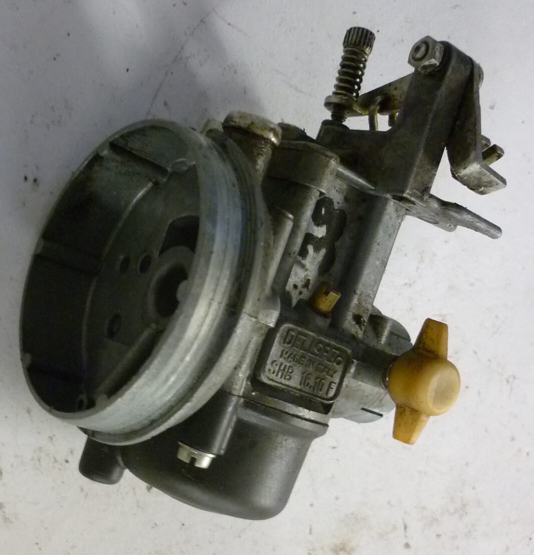 Carburettor, DELL'ORTO, SHB 16.10F, flat slider, Vespa PK 50 S
