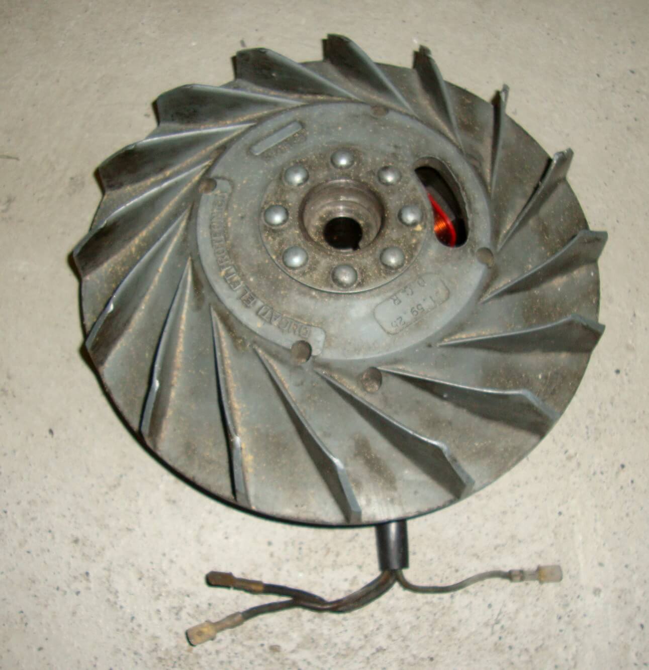 Satorplate and flywheel, DUCATI, contact points, Vespa P 125 - 150 X / S