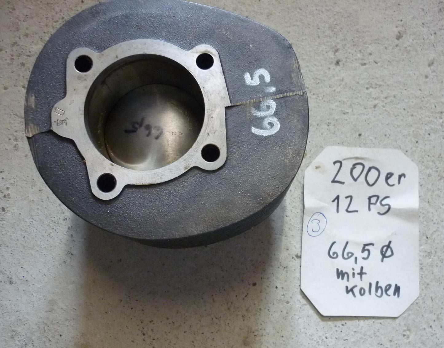 Kit cilindro, PIAGGIO, 66,5 mm, Vespa Rally / PX 200